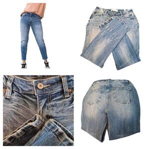 Kancan Jeans Mid Rise‎ Mom Fit Acid Wash Style KC7829D Size 27